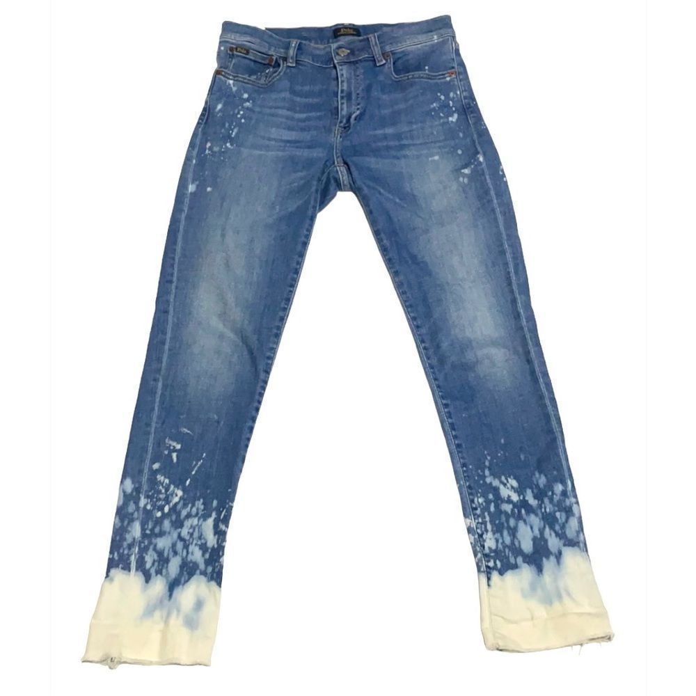 Polo by Ralph Lauren Blue and White Straight Leg Jeans